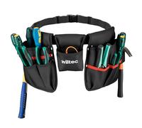 Wiltec Ceinture à outils - 23 poches 63,5 x 25,5 cm - capacité de charge 15 kg - en Polyester - Ceinture porte-outils de menuisier, charpentier, chantier, bricolage