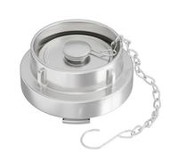 Wiltec Chapeau d'accouplement Storz C/52 mm - 51 x 98 x 98 mm - en Aluminium - avec Manchon 120° et Chaîne de sécurité - Raccord pour Tuyaux pompier Irrigation Arrosage Lance incendie