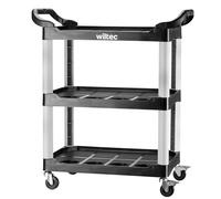 Wiltec Chariot à 3 Niveaux Type 01 avec Une capacité de Charge de 136 kg, Chariot d'atelier 74,5 × 42,5 × 67,5 cm en Plastique