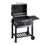 Wiltec Chariot Barbecue à Charbon 1130x475x 1000mm Clapet anti-feu Hauteur réglable Thermomètre Espaces rangement Ouvre-bouteille Gr