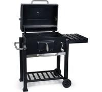 Wiltec Chariot Barbecue à Charbon 1130x475x 1000mm Clapet anti-feu Hauteur réglable Thermomètre Espaces rangement Ouvre-bouteille Gr