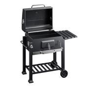 Wiltec Chariot Barbecue à Charbon 1130x475x 1000mm Clapet anti-feu Hauteur réglable Thermomètre Espaces rangement Ouvre-bouteille Gr