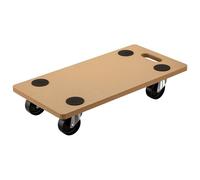 WilTec Chariot de Transport à roulettes, en Polypropylène pour Meuble Charge Lourde Plaque MDF 580x290mm 250 kg Déménagement, Brune