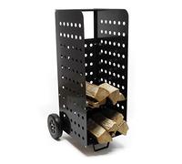 Wiltec Chariot Porte-bûches XL - 360 x 530 x 1060 mm avec Roues XL Stables caoutchoutées - pour Stockage Empilage Transport de Bois de Chauffage cheminée poêle