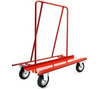 Wiltec Chariot porte-plaques 800 kg max. Transport de cloisons sèches de Bois et de Placoplâtre sur 4 Roues Chariot Porte-outil Servante d'atelier Diable Transport