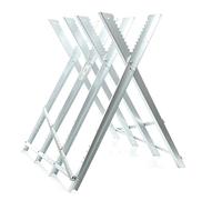 Wiltec Chevalet de sciage pliant porte bûche - 810 x 800 x 820 mm - Capacité 100 kg - en Acier galvanisé - avec Denture et 4 Support-bûches - Tréteau tronçonnage Scie Tronçonneuse Bois chauffage