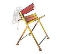 Wiltec Chevalet de sciage pliant porte bûche - 880 x 710 x 960 mm - Capacité 120 kg - en Acier galvanisé - avec Pare chaîne - Tréteau de tronçonnage pour Scie Tronçonneuse Bois de chauffage