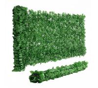 Wiltec Clôture pare-vue design Feuillage - 300 x 150 cm - en PE et plastique - Paravent extérieur comme Habillage de mur, Brise-vue