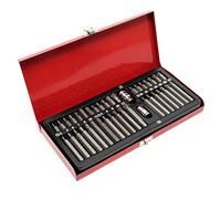 WilTec Coffret Embouts 40 pcs.Douilles Embouts à 6 pans intérieurs Douilles multi-dents Bits Atelier