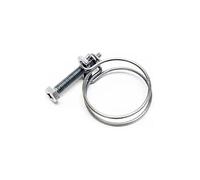 Wiltec Collier de serrage à double fil - en métal W1 - plage de serrage 35-40 mm - Largeur 2,2 mm M6x40 - Robuste - Serre-tube pour Tuyaux
