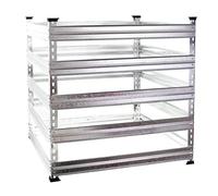 Wiltec Composteur de jardin – 120 x 120 x 90 cm – capacité de 1300 L – Bac à compost en métal Procédé ouvert pour Recyclage et Sol fertile