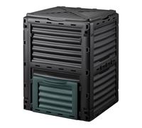 Wiltec Composteur de Jardin 300 l - 61 x 61 x 82 cm - en Plastique Robuste - Bac à Compost - Compostage Rapide Jardin privé - Horticulture Jardinage