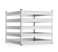 Wiltec Composteur de jardin en métal – 100 x 90 x 90 cm – capacité 900 litres – Bac à compost pour Déchets organiques alimentaires Recyclage Engrais naturel