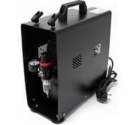 Wiltec Compresseur à membrane Aérographe Airbrush AF186A – 4 bar – Diaphragme – Sans huile – Réservoir d'air Réducteur de pression Coupure automatique – Aérographie, modélisme, manucure, tatouage