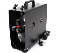 Wiltec Compresseur à membrane Aérographe Airbrush AS196A – 2 cylindres – 6 bar – Diaphragme – Sans huile – Réservoir d'air et Interrupteur 2 étapes – Aérographie, modélisme, manucure, tatouage