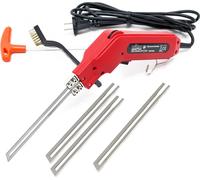 Wiltec Coupe-polystyrène 200 W - température max. 600 °C - Coupeur styromousse 200 mm max. - avec Lamess150 mm/200 mm - Couteau fil chaud Scie découpeuse pour Mousse Styrodur