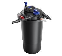 Wiltec CPF-15000 Filtre de Bassin à Pression avec stérilisation UV - 380 x 380 x 730 mm - 18 W/étang 30000 l Max. / réservoir 35 l - Nettoyage Facile - Filtration Eau à Grand débit