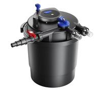 Wiltec CPF-20000 Filtre de bassin à pression avec stérilisation UV - 450 x 450 x 550 mm - 36 W / étang 40000 l max. / réservoir 50 l - Nettoyage facile - Filtration eau à grand débit