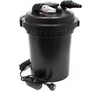 Wiltec CPF-380 Filtre de bassin à pression avec stérilisation UV - 380 x 380 x 525 mm - 11 W / étang 12000 l max. / réservoir 25 l - Filtration eau à grand débit