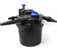 Wiltec CPF-5000 Filtre de bassin à pression avec stérilisation UV - 380 x 380 x 410 mm - 11 W / étang 8000 l max. / réservoir 20 l - Nettoyage facile - Filtration eau à grand débit