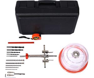Wiltec Cutter circulaire Coupe-cercle - 390 x 250 x 140 mm / Ø 40-120 mm - Outil de découpe Réglable avec Capot de protection anti-poussière ABS