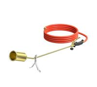Wiltec Désherbeur thermique à gaz - 85 kW - longueur 85 cm - avec tuyau 5 m - Chalumeau à brûleur de désherbage pour destruction des mauvaises herbes - Outil de jardinage