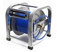 Wiltec Dévidoir automatique avec tuyau 30 m, 360 x 385 x 380 mm, En acier et PU, Enrouleur de tuyau pneumatique 12 bar, connexion 1/4"