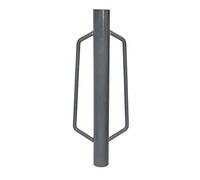 Wiltec Enfonce pieux manuel - Ø 76 mm - 8 kg env. - en Acier - avec Poignées - Pilon à poteau, Cloche enfonce piquet pour la Construction de Clôture & le Compactage de sol