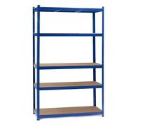 Wiltec Étagère bleue Charges lourdes 120x60x204cm Emboîtable Atelier Cave