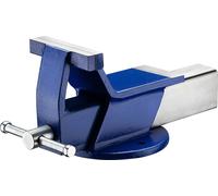 Wiltec Étau d’atelier & Enclume – en Acier – Mâchoire de 125 mm, profondeur de serrage de 80 mm – Avec butée – pour fixation sur Établi