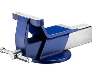 Wiltec Étau d’atelier & Enclume – en Acier – Mâchoire de 125 mm, profondeur de serrage de 80 mm – Avec butée – pour fixation sur Établi