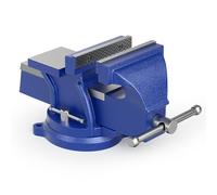 WilTec Étau d’atelier Light Duty 100 mm Mâchoire de serrage & Enclume pour Contrainte faible Établi, Argent