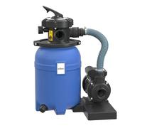 WilTec Filtre à Sable et Particules - 250 W - capacité 14 l / 10 kg - 10 000 l/h - avec Vanne 5 Positions et Pompe de filtrage Auto-amorçante - Cuve de Filtration pour Piscine Hors-Sol Swimmingpool