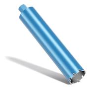 Wiltec Foret diamant pour Carotteuse Ø 102 mm – Rendement moyen – 1¼ UNC – Longueur 450 mm – Métal fritté – Forage à humide – Chantier Carrelage Béton – Trépan Couronne Diamant