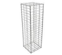 Wiltec Gabion - 100 x 50 x 30 cm - Largeur maille 5 x 10 cm - Mur Paroi en pierre, Bordure de jardin, Espalier à Grillage métallique, Clôture, Panier - pour Jardinage, Paysagisme