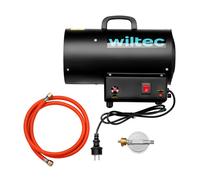 Wiltec Générateur de chaleur - Puissance calorifique 15 kW, moteur 30 W - Débit d’air 320 m³/h - Fonctionnement sur gaz GPL - avec r
