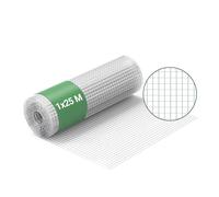 Wiltec Grillage à Mailles - 1 m x 25 m/Épaisseur Fil 0,7 mm/Maille 12 x 12 mm - en Acier galvanisé - Grille métallique pour Volière Clapier Clôture Jardin Sylviculture Agriculture