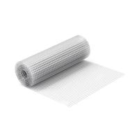 Wiltec Grillage à Mailles - 25 m x 50 cm/Épaisseur Fil 0,7 mm/Maille 12 x 12 mm - en Acier galvanisé - Grille métallique pour Volière Clapier Clôture Jardin Sylviculture Agriculture