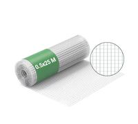 Wiltec Grillage à Mailles - 25 m x 50 cm/Épaisseur Fil 0,7 mm/Maille 12 x 12 mm - en Acier galvanisé - Grille métallique pour Volière Clapier Clôture Jardin Sylviculture Agriculture