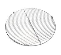 Wiltec Grille BBQ Ronde Ø 55cm Acier affiné V2A Barbecue Charbon de bois/à gaz Grillade Cuisson Terrasse Jardin Plancha Viande Légumes