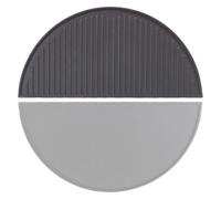 Wiltec Plaque de gril BBQ semi-circulaire - 55 x 26,5 x 1,5 cm - en Fonte - Barbecue Charbon de bois ou à gaz - Grillade Cuisson - T
