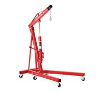 Wiltec Grue d’Atelier - Capacité Max. 1000 kg - Hauteur Max. 1840 mm - Bras Levage 857-1133 mm - Chèvre d’Atelier en Acier - Lève-Moteur Hydraulique Pompe Double Dispositif de Levage
