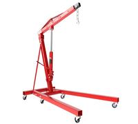 Wiltec Grue d’atelier - Capacité max. 2000 kg - Hauteur max. 2250 mm - Bras levage 1020-1550 mm - Chèvre d’atelier en acier - Lève-moteur Hydraulique Pompe double Dispositif de levage