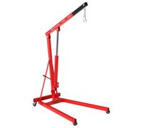 Wiltec Grue d’atelier – Capacité max. 500 kg – Hauteur max. 2230 mm – Bras levage 830-1280 mm – Chèvre d’atelier en acier – Lève-moteur Hydraulique Pompe double Dispositif de levage