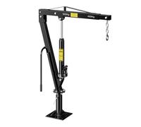 Wiltec Grue de levage de pick-up - Capacité de charge max. de 900 kg - Chèvre mécanique d'atelier avec Socle massif et Bras pivotant à 360° - Ancrage Fixation au sol et Remorque