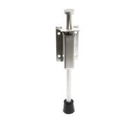 Wiltec Guide de porte à pédale 93-118mm en Acier inoxydable Butoir de porte Amortisseur de sol Bloque-porte Cale à pédale Quincaillerie