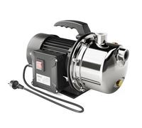 Wiltec JET110S Pompe à eau domestique portable et de jardin - 360 x 225 x 245 mm - 1100 W / 4600 L/h - en Acier inoxydable, avec Câble de 2 m