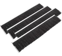 Wiltec Jeu 4x Brosse de rechange 50 cm – pour Balayeur à pelouse 95 cm – pour Balai ramasseur autoporté pour Tondeuse autoportée Tracteur de pelouse Nettoyeur de pelouse