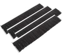 Wiltec Jeu 4x Brosse de rechange 55 cm – pour Balayeur à pelouse 105 cm – pour Balai ramasseur autoporté pour Tondeuse autoportée Tracteur de pelouse Nettoyeur de pelouse