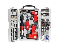 Wiltec Jeu d’outils pneumatiques 71 pièces – avec hocs, Marteau et nombreux accessoires – Jeu d’outils pneumatiques à air comprimé